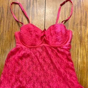 La Senza Red Lacy Camisole sz M
